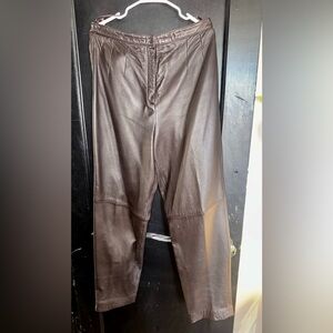 Valerie Stevens Dark Brown Lambskin Pants